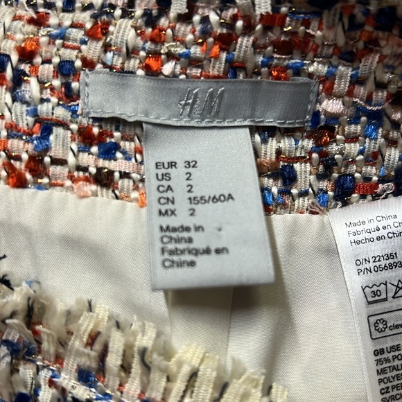 H&M Confetti Tweed Faux Wrap Skirt - Picture 5 of 6